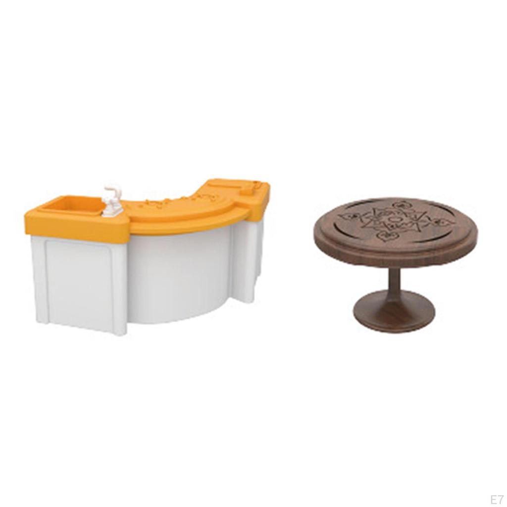 Cute Dollhouse Furniture Set 1/12 Accessories Assemble Miniature Model Parent Child Interaction
