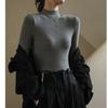 Women's Slim Fit Faux Cashmere Turtleneck Long Sleeve Top with Soft Fleece for Autumn/Winter