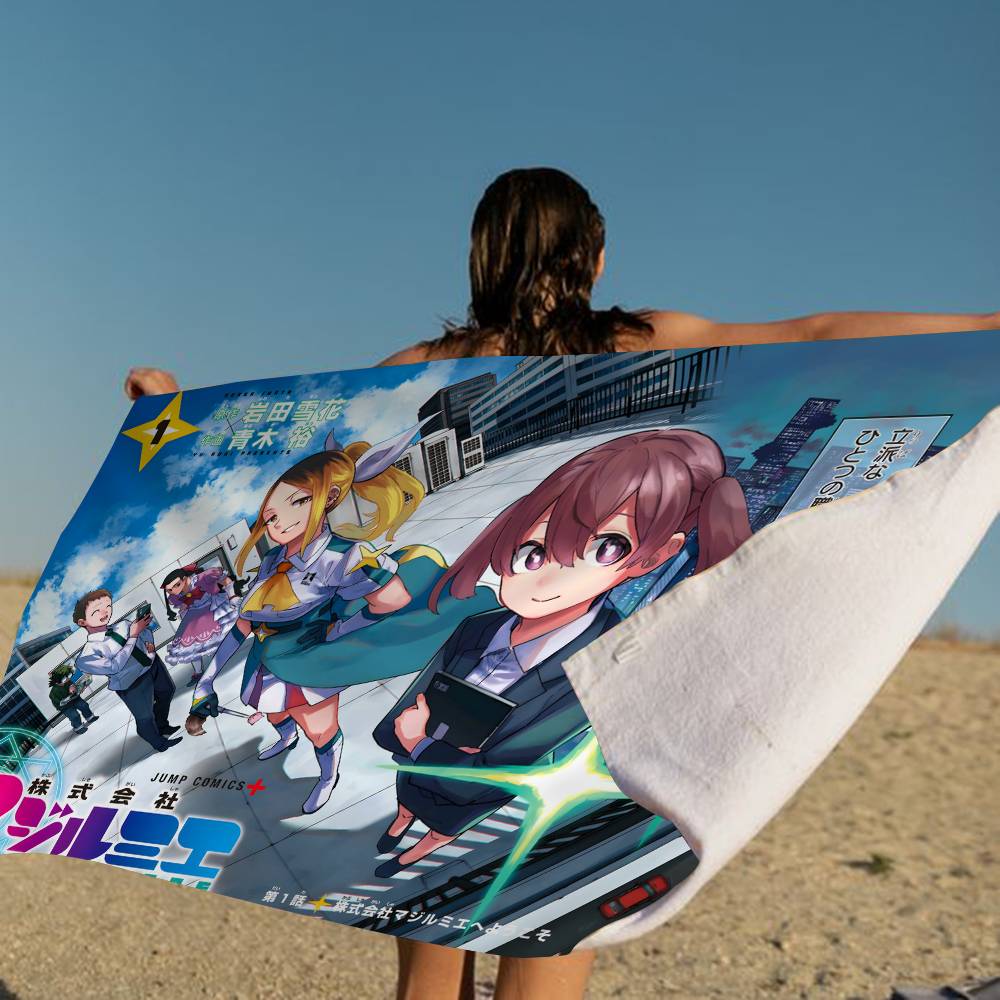 M-Magilumiere Co Ltd Cartoon Bath Towel Microfiber Soft Water Absorbing Breathable For Girl Kids Decorative Cartoon Beach Towel