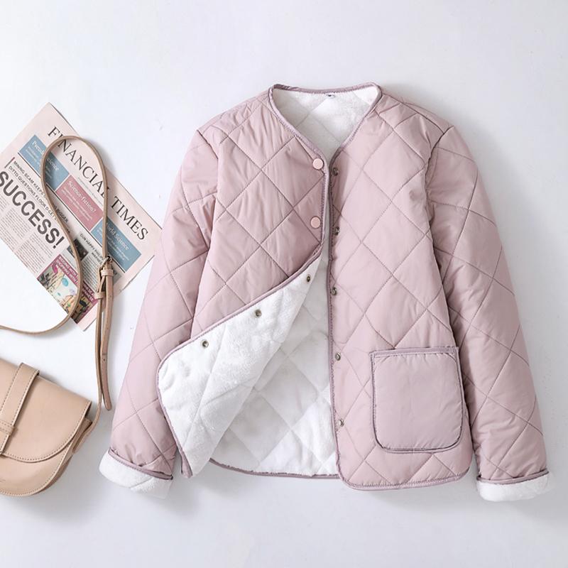 

Короткая хлопковая одежда женская зимняя новая модная хлопковая куртка ромбовидная пуховая хлопковая одежда с флисом приталенная хлебная куртка 4XL