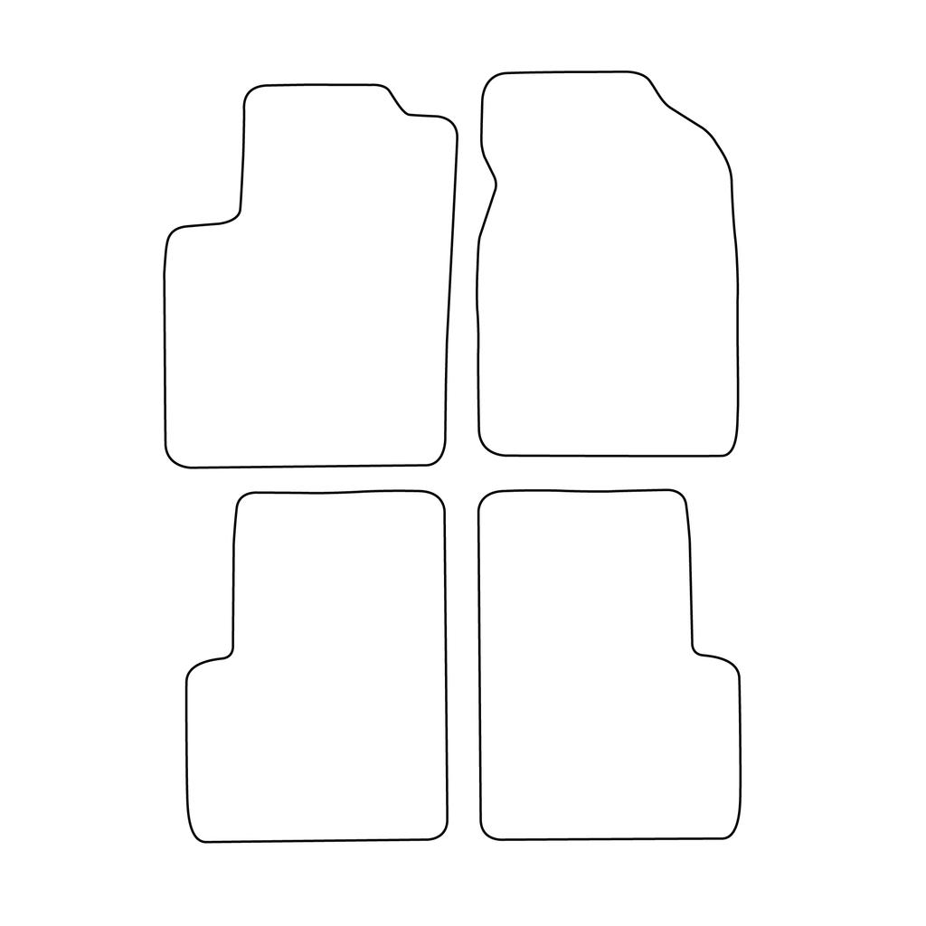 [BLM]FO006 Red - Set of Velour Floor Mats To Fit Ford Ka II 2008-2016 - Red Trim
