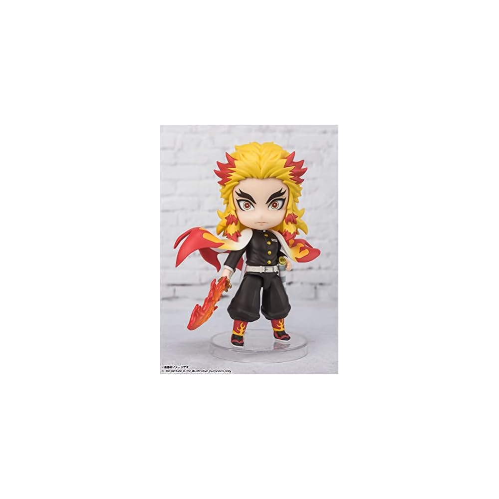 TAMASHII NATIONS Figuarts Mini Demon Slayer Rengoku Kyojuro 90mm PVC ABS Painted Action Figure