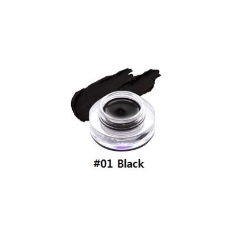 TONYMOLY Back Gel Eyeliner Long Brush 4g Стойкая подводка для глаз #01 Black