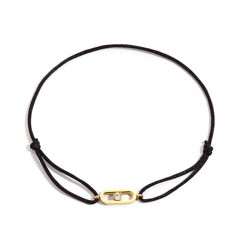 

Colorful Cord Bracelet Set with Gold Crystal Charm Adjustable Handmade Boho Bracelets for Women, Minimalist Stackable Jewelry Gift чорний