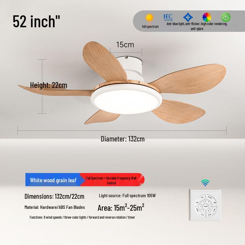 2024 High-Power Ceiling Fan with Integrated Chandelier for Bedroom, Dining, and Living Room