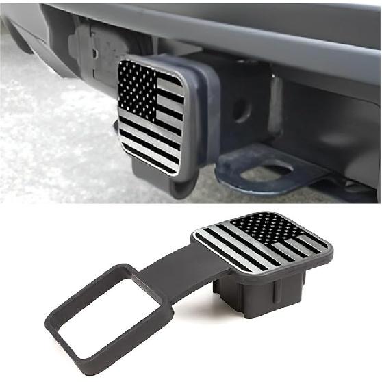 2 Inch Trailer Hitch Cover, American Flag Tube Plug Ert Cap Fit For 2" Receivers, Car Exterior Accessories, US Patriotic Tow Hitch Cover For Most