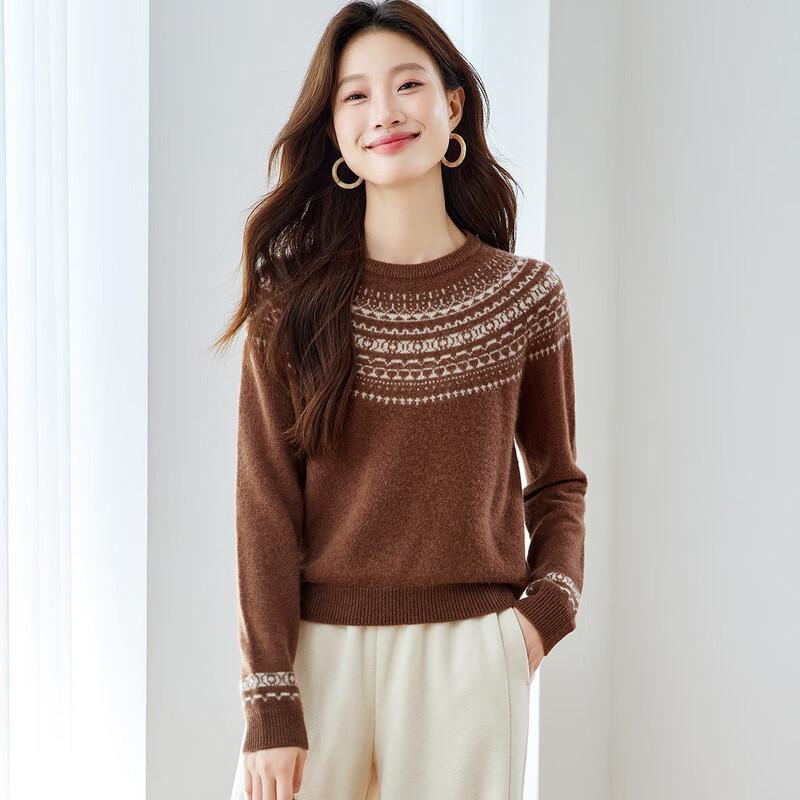 Srcr Women's Fair Isle 100% Cashmere Sweater