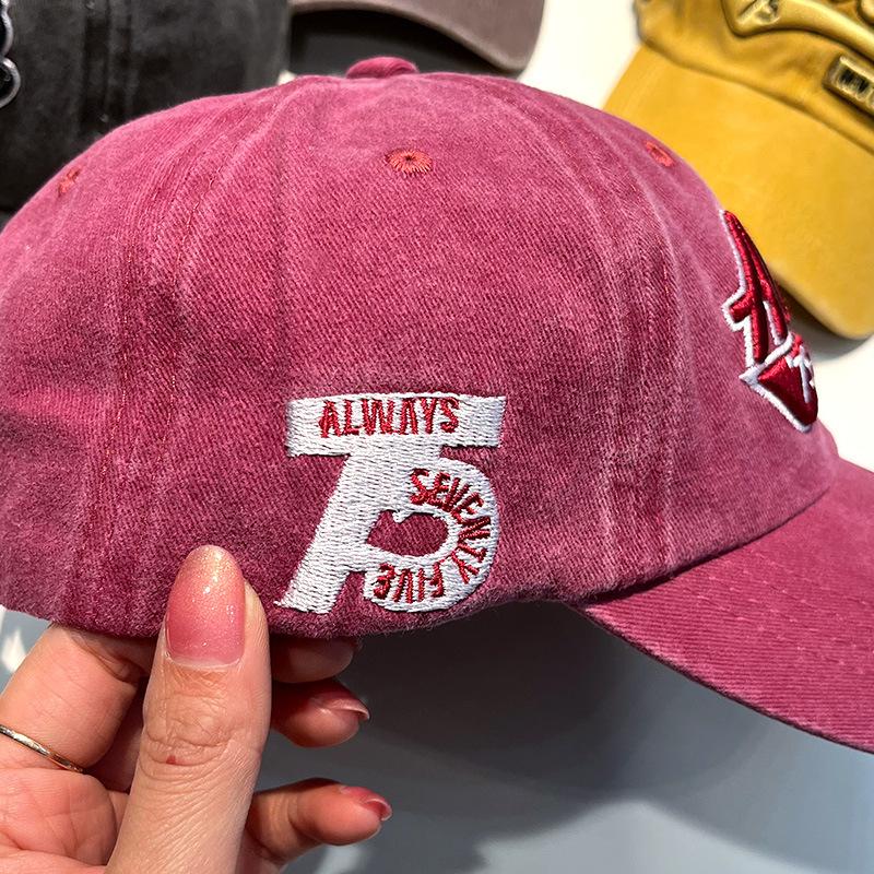 Retro Embroidery Letter Baseball Cap For Men Women Washed Cotton Outdoor Sport Sun Hats Unisex Snapback Dad Trucker Hip Hop Caps