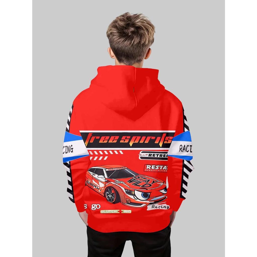 Spring Hoodies Truck Tractor 3D Print Streetwear Boy Girl Fashion Sweatshirts Oversized Hoodie Kids Pullovers Children Tracksuit