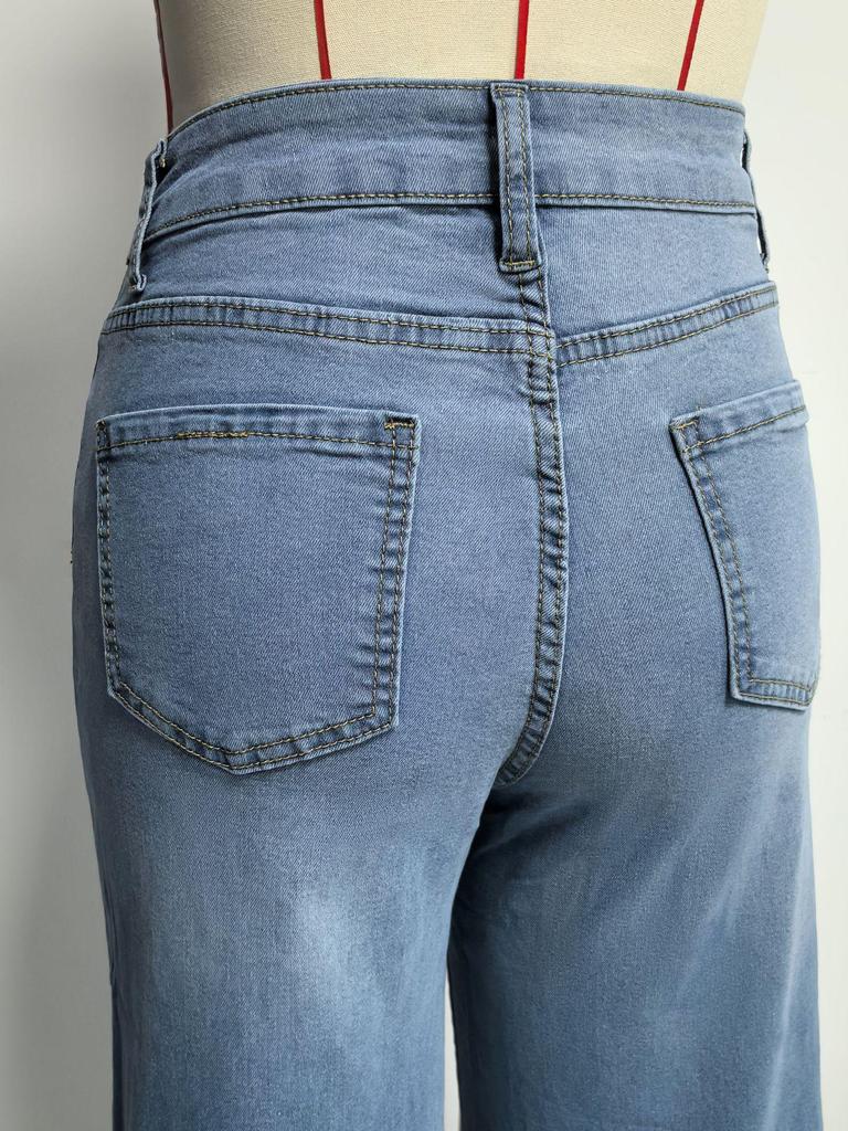 Spring/Summer 2026 Retro Washed Wide-Leg Slimming Jeans for Women