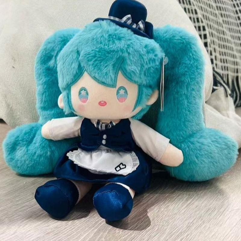 New Cartoon Hatsune Miku Plush Doll Anime Peripheral Hatsune Miku Cos Clothes Plush Sofa Pillow Children Companion Toy Doll Gift