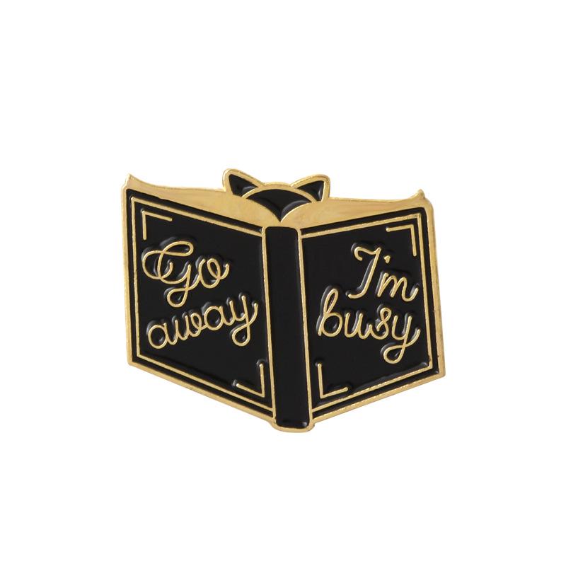 Trendy Creative Book Collection Brooch: Versatile Fashion Badge Accessory