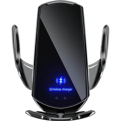 Cargador inalámbrico para coche con sensor inteligente Q3, 15 W, carga rápida, sujeción automática, compatible con iPhone y todos los dispositivos Android con Qi.
