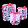 Gift Box Decoration Set 3 Pcs Cold White 20 X 20 X 21 Cm Acrylic