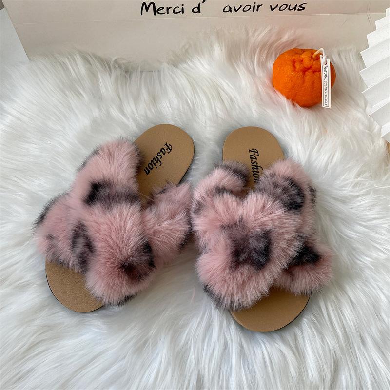 Fashion New Arrival Winter Warm Slides Sheepskin Sliders Women's Real Wool Fur Slippers Home Indoor Winter Shoes outdoor slippers