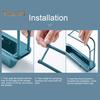 Raft de depozitare pentru chiuvetă Suport pentru prosoape Design telescopic extensibil Ventilare Drenaj Instalare ușoară Suport de scurgere de bucătărie multifuncțional