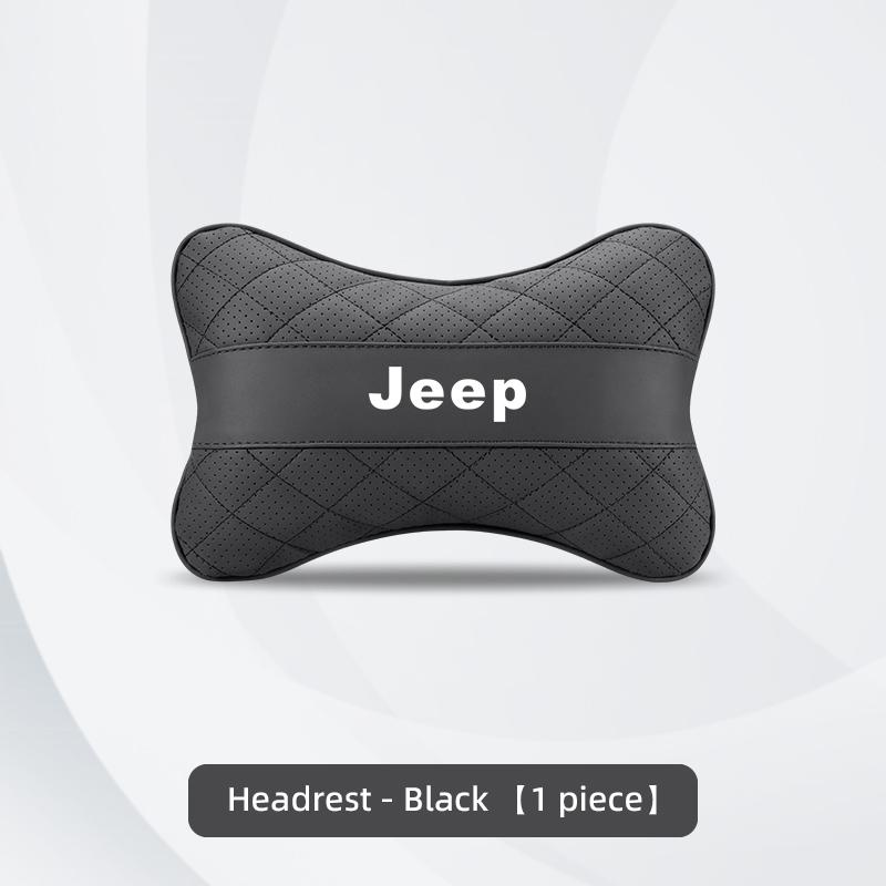 Car Headrest Waist Pillow Long-Drive Essential Neck & Lumbar Support in One Go For Jeep Wrangler Rubicon Renegade Grand Cherokee