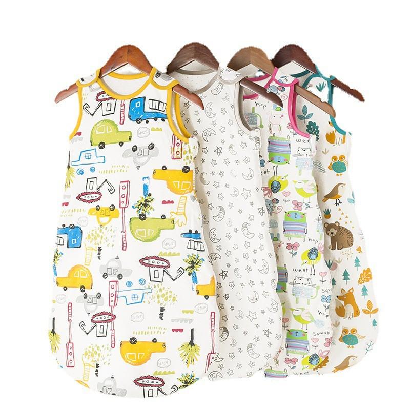 Baby Cotton Sleeveless Sleep Sack Winter Warm Anti-kick Blanket Infants