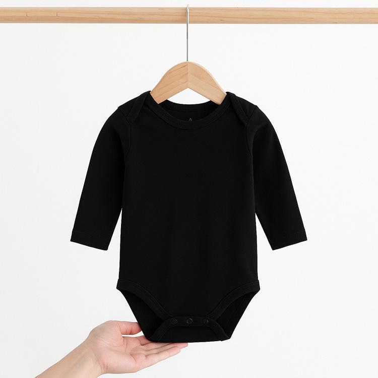 Baby Langarm-Baumwoll-Body mit Bauchschutz für Frühling & Herbst