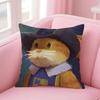 Cute Party Of Animals Funny Cushion Cover Pillowcase Short Plush Invisible Zipper Room Sofa Cushion Cover