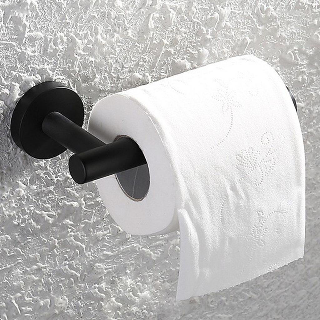 Black Bathroom Hardware Set Accessories Wall Mounted Stainless Steel Towel Bar Towel Ring Toilet Paper Holder Hook Bathroom Kit