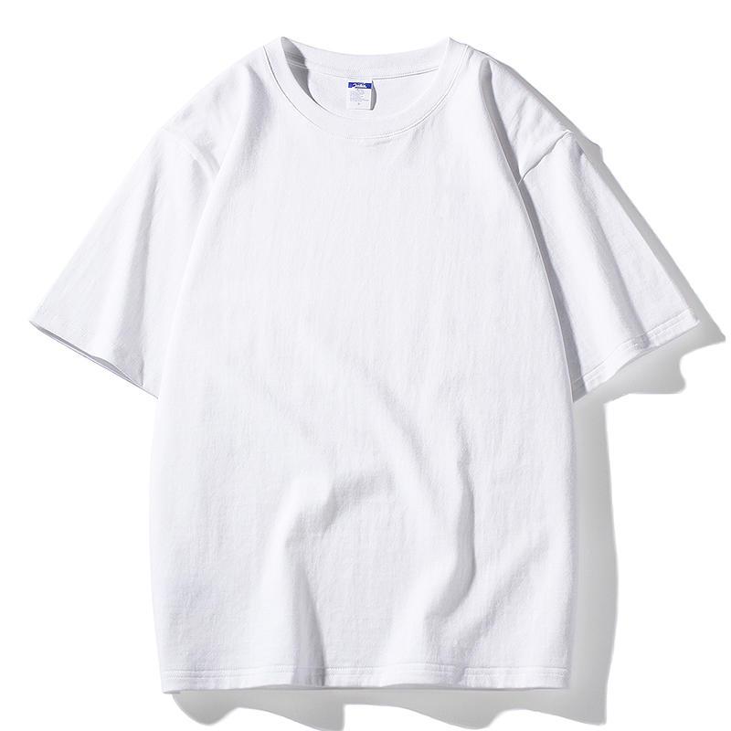 Summer Men's and Women's New Printed Pure Cotton Round Neck T-shirt Shoulder Down Style T-shirt