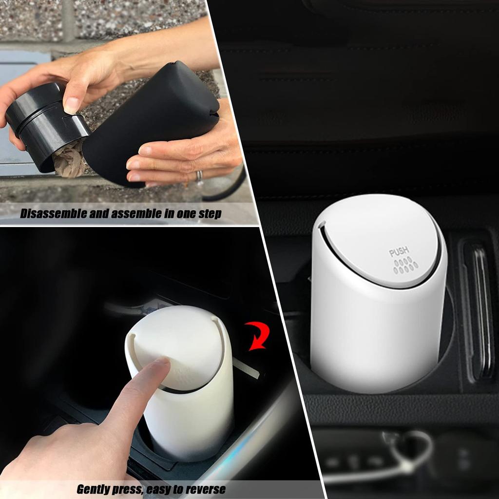Auto Car Garbage Can Car Trash Can Silicone Garbage Dust Case Holder Rubbish Bin Auto Organizer Storage Box Car Accessories