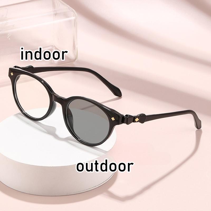

Retro Bow Design Myopia Glasses Anti-Blue Prescription Glasses Fashion Unisex Photochromic Glass Small Frame Eyeglasses 0-4.0 0