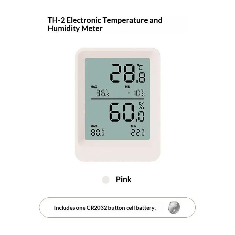 High-precision Electronic Strong Magnetism Wall-mounted TH2 LCD Temperature Humidity Sensor Monitor For Baby Room