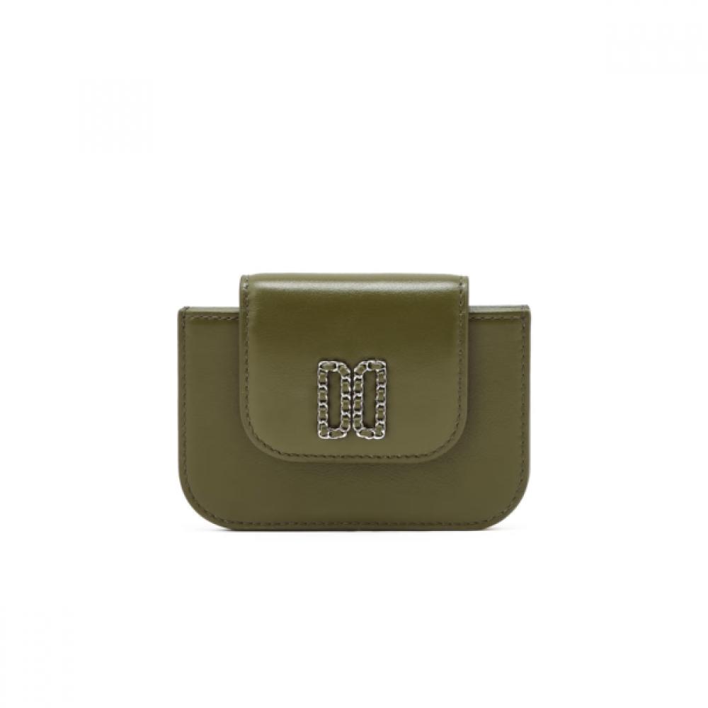 Daks Men Green Cowhide Card Wallet Accordion Dcho6f312e2