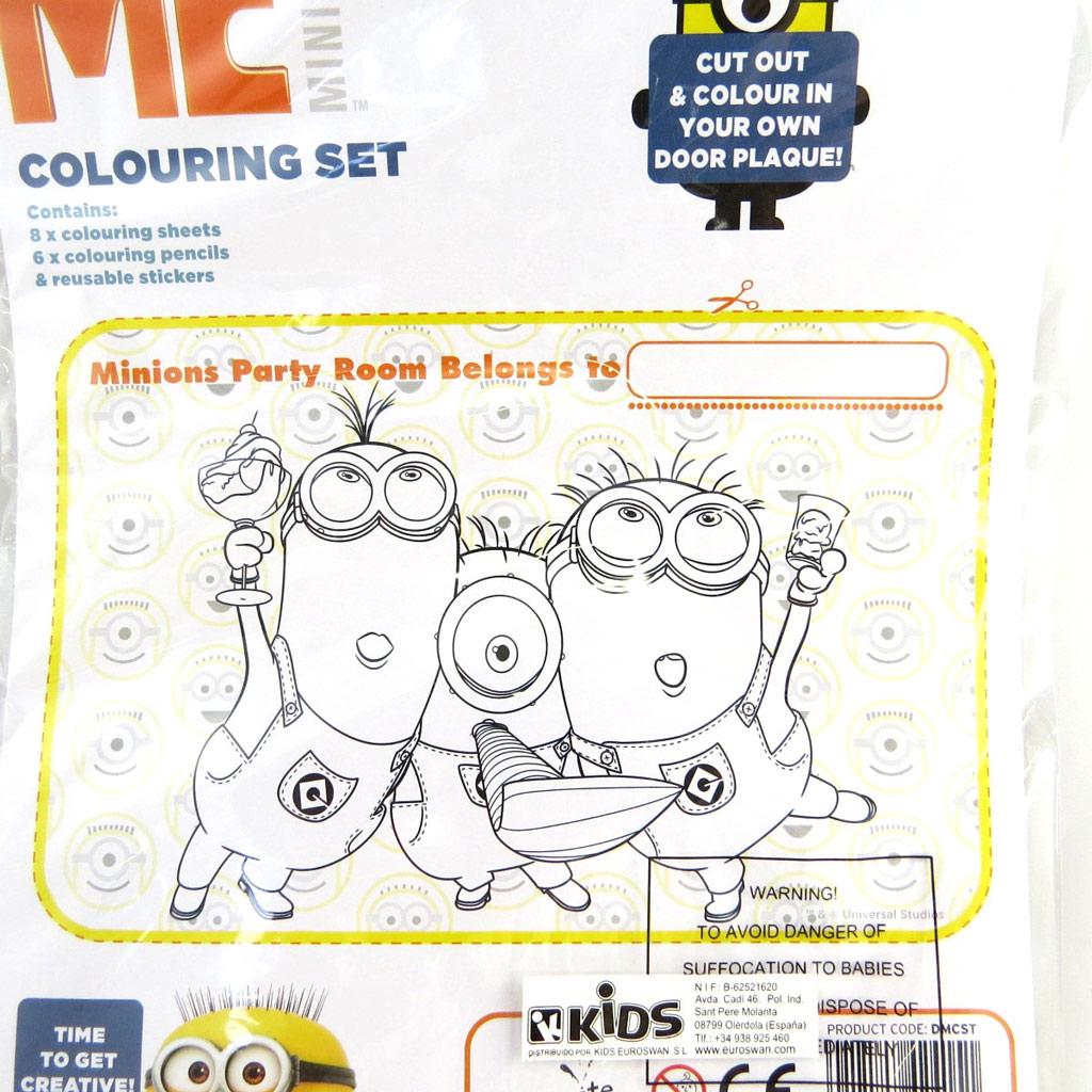 Minions [M8324] - Set coloriage poster 'Minions' (21x19 cm)