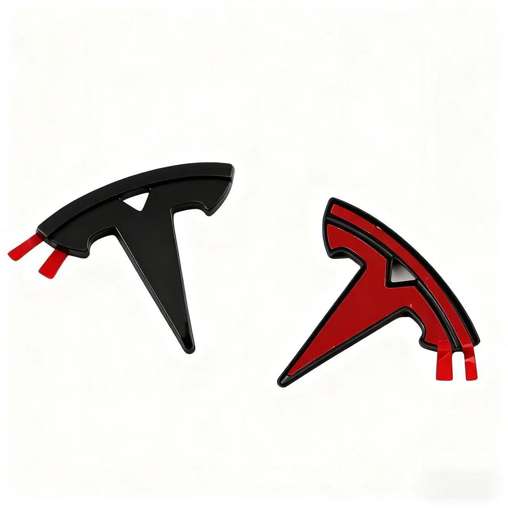 1Pcs ABS 3.5x5.3cm For Tesla SpaceX Model 3 Highland 2023 Model S X Y Y-Eur Roa Car Steering Wheel Emblem Sticker Accessories