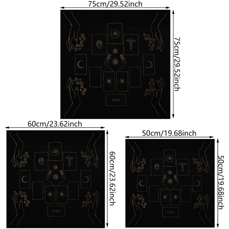 Divinations Tablecloth Card Mat Table Cover Astrological Oracles Pad Tarots Table Cloth Altars Cloth Board Game Pad