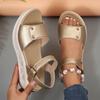 Fashion Women Sandals Fashion Outdoor Wedges Shoes for Women New Summer Flat Non-slip Soft Bottom Elderly Beach Casual Sandals Version