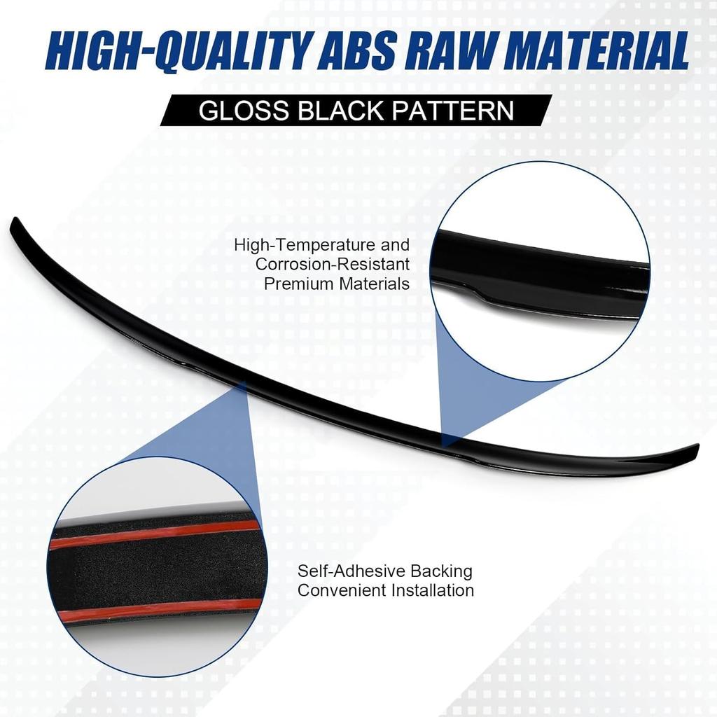 Rear Spoiler for 2019-2025 BMW G20 & G80 M3 330i 330e M340i, Gloss Black Car Trunk Wing, M3 Style Tail Deck Lip.
