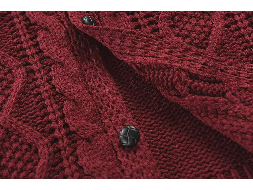 Pánský evropský a americký žakárový kardiganový svetr přes hranice, těžký s dlouhým rukávem a stojáčkem, 2022