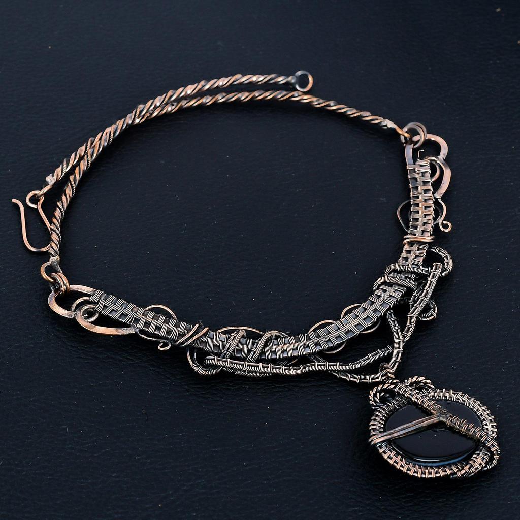 Australian Triplet Opal Necklace, 999 Copper Wire Wrapped Necklace Gemstone Jewelry, Handmade Necklace Amazing Jewelry, Gift For Her