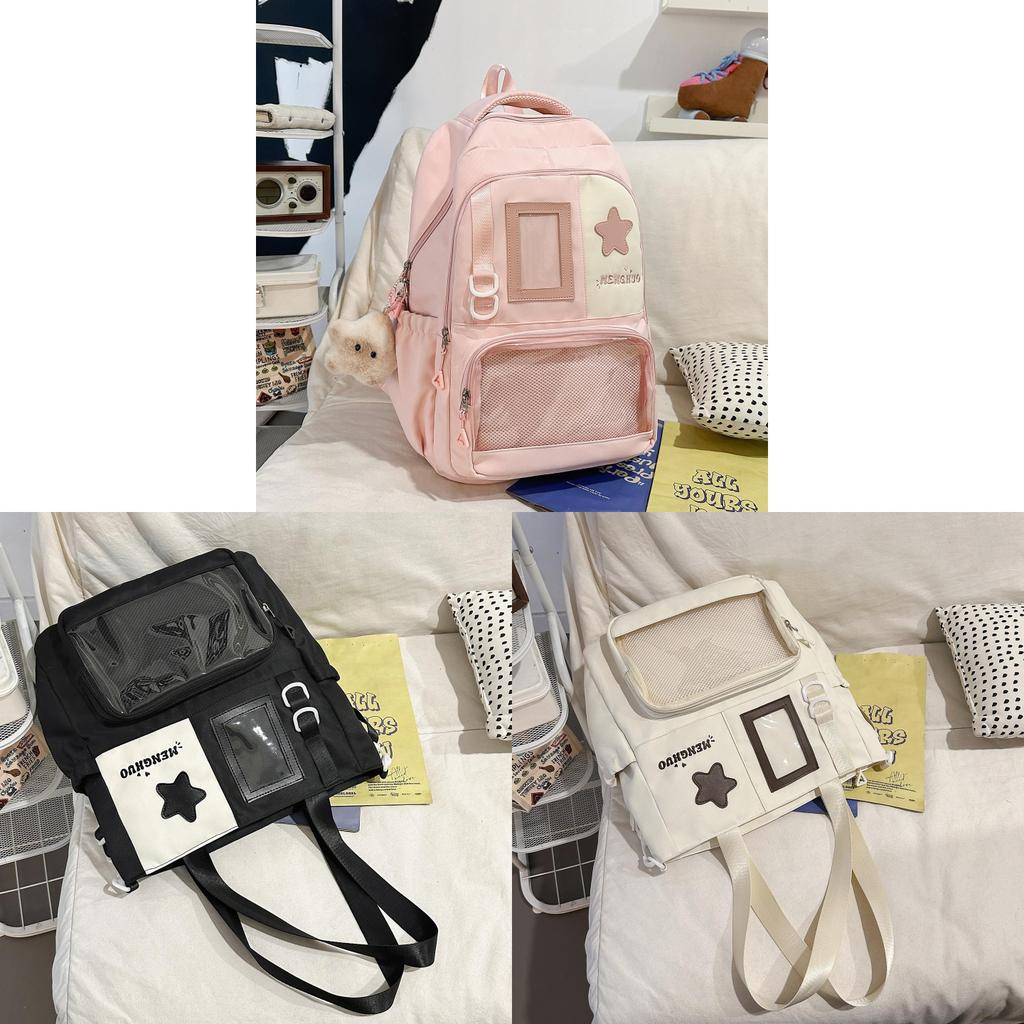 Japanese Small Student Backpack Set With Patching For School Use