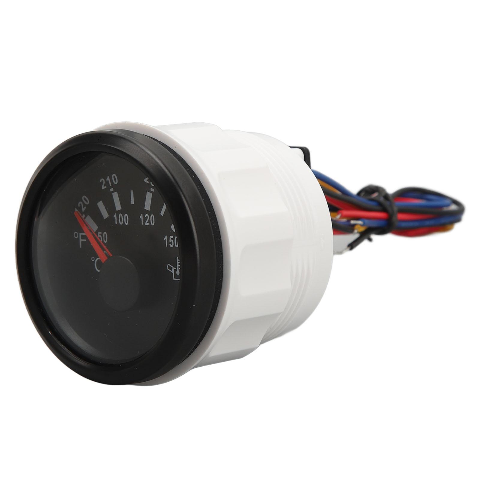 

52MM датчик температуры масла DC9 до 32V двойной шкалы указатель высокоточные датчики для автофургонов яхт чёрный