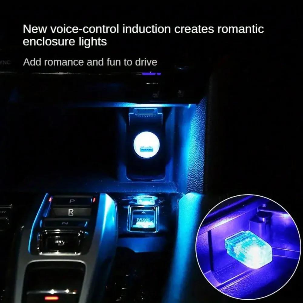 Car LED USB Neon Ambient Light – RGB Mini Colorful Atmosphere Lamp for Car Interior (Portable Night Light Accessory)