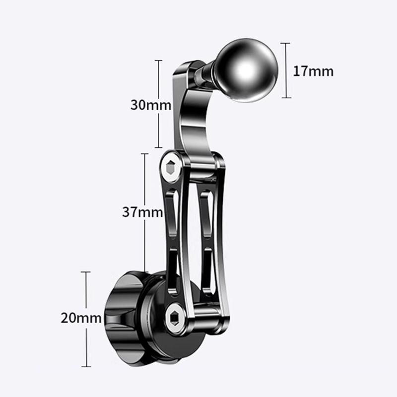 17Mm Ball Joint Extension Arm Female To Male Head Adapter Suitable For Car Air Vent Phone Stand Navigation Mount Holder