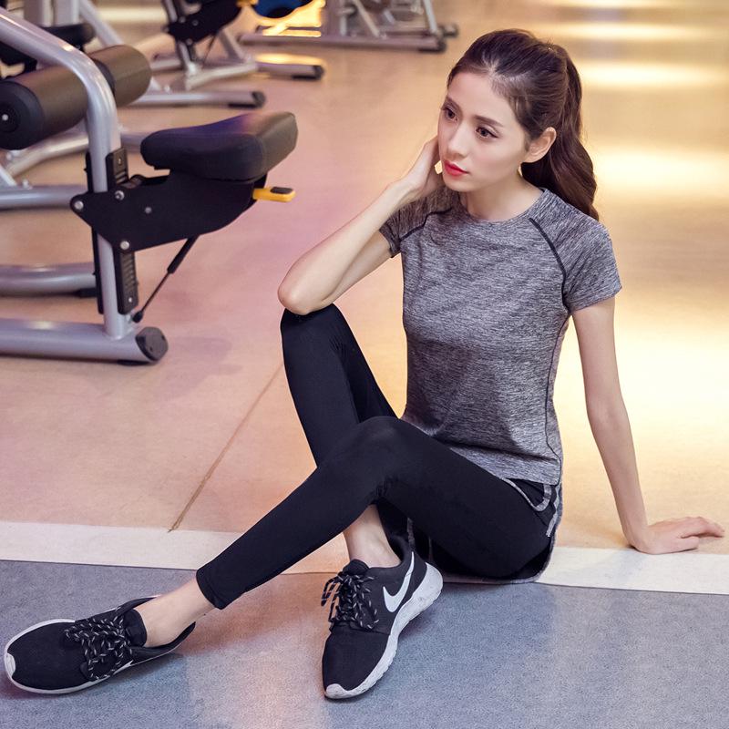 Summer Yoga Quick-Dry Slimming Short Sleeve T-Shirt