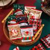 100Pcs 7x10cm Christmas Cartoon Printed Machine Sealing Snowflake Pastry Candy Cookie Packaging Xmas Party Gift Bags