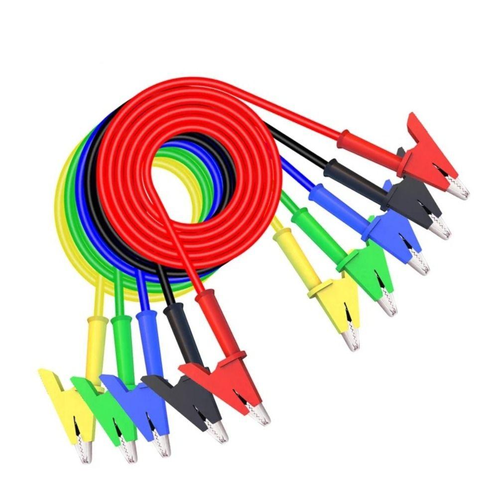 

Test Leads Cable Kit Crocodile Alligator Clips Flexible Cable Wire Test Leads Alligator Clips