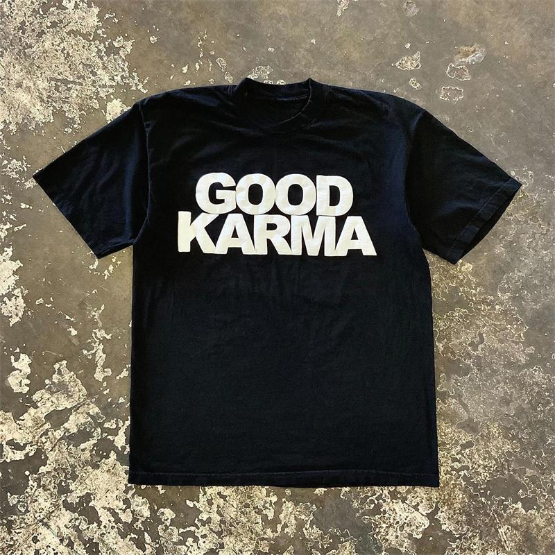 2024  Mode Europa  Die Vereinigten Staaten Street Klassisch Schlicht Herren- und Damen-Buchstabendruck mit lockerem Kurzarm-T-Shirt