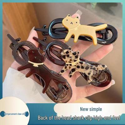 Large Temperament Claw Clip for Thick Hair - Simple, Elegant Shark Hairpin for Women