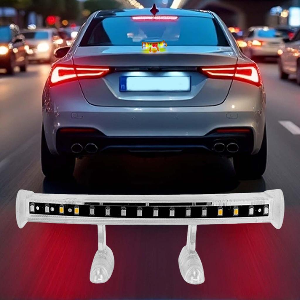 Tail Light For Vehicles Waterproof Dustproof Safe Driving Solar Vehicle Tail Light Spoiler Wing For Sedan Truck RV Night Riding