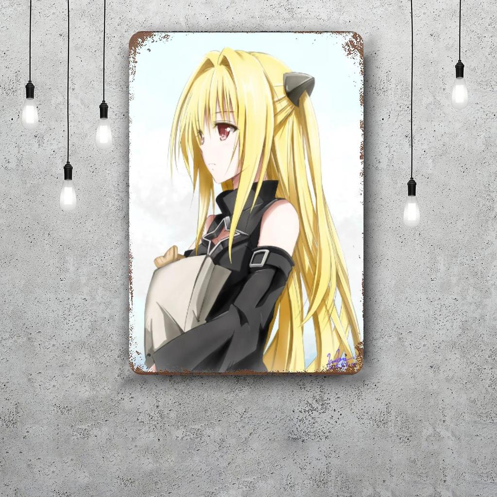 ecchi to love ru manga Retro Vintage Tin Sign Poster Decorative Plaque Metal Plate Wall Decor