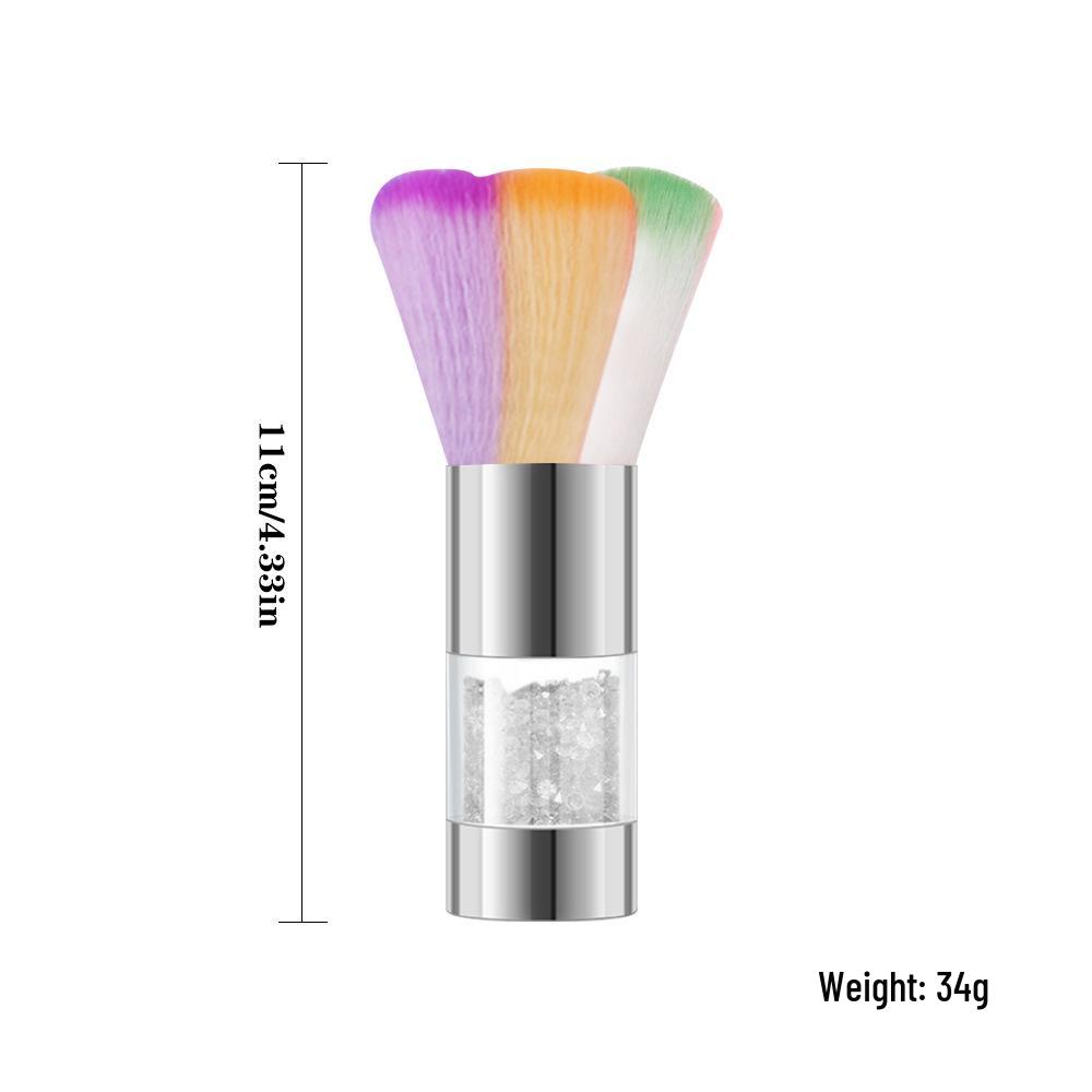 

Семицветная акриловая кисть для удаления пыли для нейл-арта со стразами на ручке