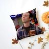 SStuart Bloom Cushion Cover Washable Linen Pillowcase Soft  for Daily Sofa Bed Home Room Decor